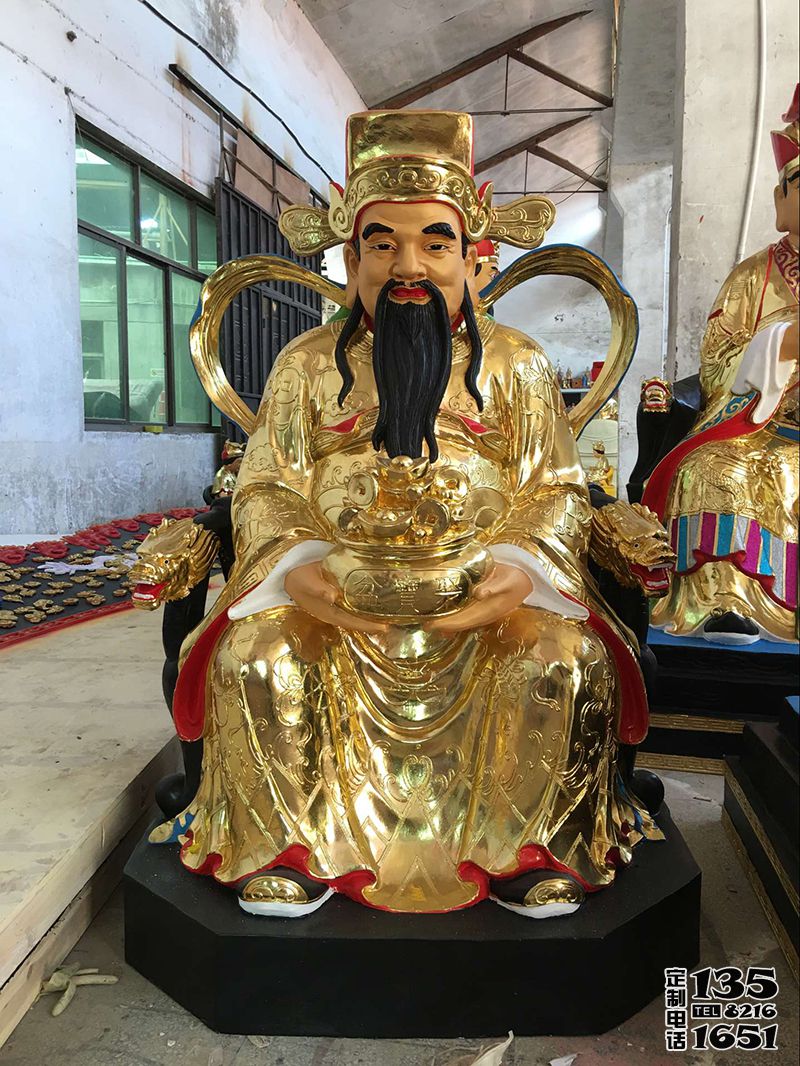 玻璃鋼漆金財(cái)神坐像企業(yè)招財(cái)財(cái)神雕塑 玻璃鋼漆金財(cái)神坐像企業(yè)招財(cái)財(cái)神雕塑