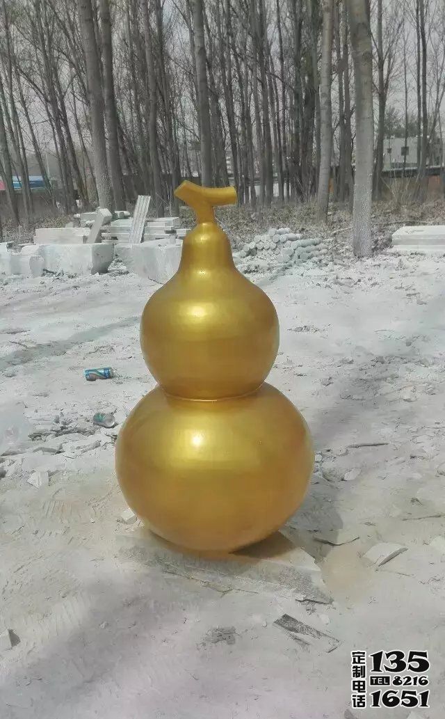 景區(qū)玻璃鋼仿銅噴漆葫蘆雕塑 景區(qū)玻璃鋼仿銅噴漆葫蘆雕塑