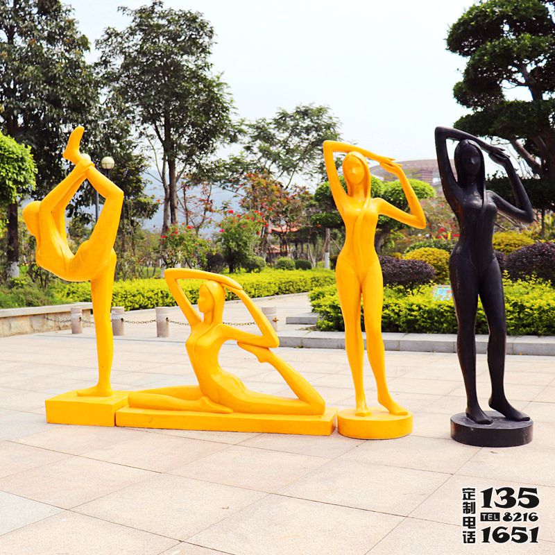 學(xué)校廣場(chǎng)抽象瑜伽運(yùn)動(dòng)玻璃鋼人物雕塑 學(xué)校廣場(chǎng)抽象瑜伽運(yùn)動(dòng)玻璃鋼人物雕塑