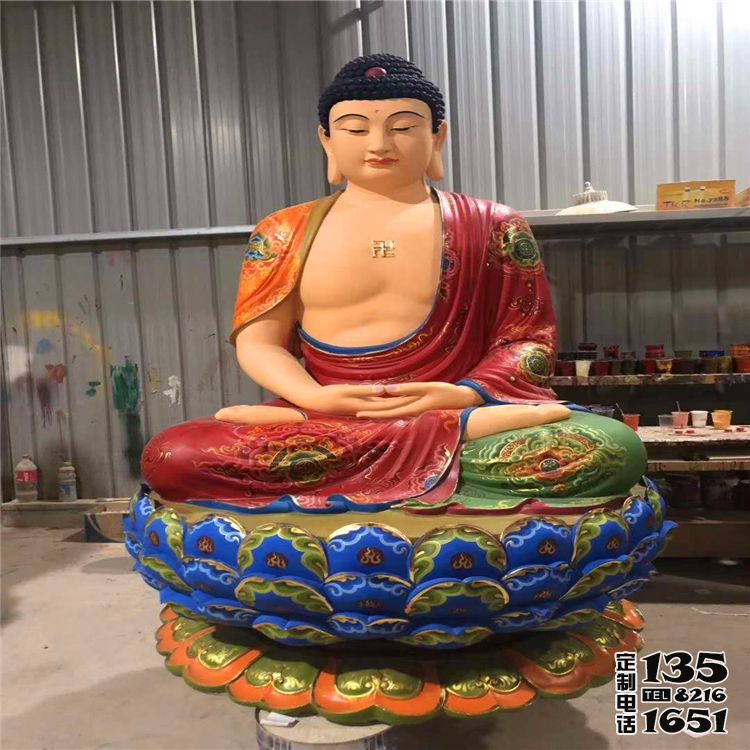 寺廟神佛玻璃鋼彩繪三圣雕塑 寺廟神佛玻璃鋼彩繪三圣雕塑