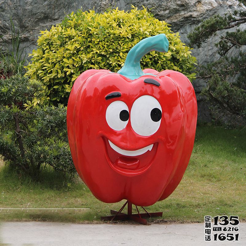 玻璃鋼卡通蔬菜裝飾品辣椒雕塑 玻璃鋼卡通蔬菜裝飾品辣椒雕塑