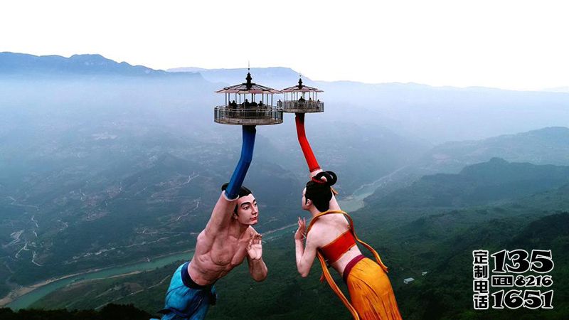 戶外大型玻璃鋼彩繪景觀雕塑 戶外大型玻璃鋼彩繪景觀雕塑