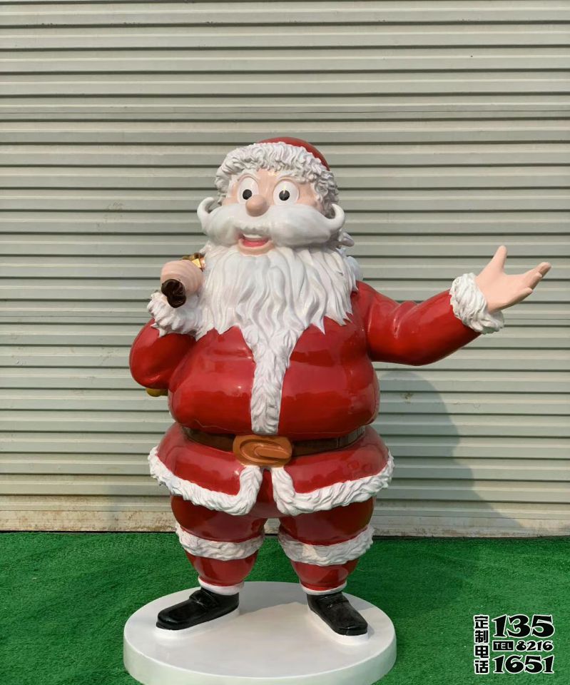 景區(qū)玻璃鋼仿真彩繪圣誕老人雕塑 景區(qū)玻璃鋼仿真彩繪圣誕老人雕塑