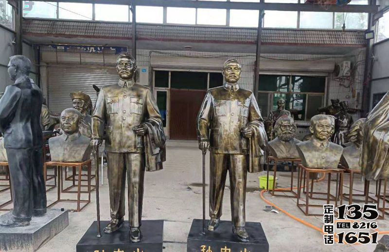 玻璃鋼仿銅校園景區偉人孫中山雕塑 玻璃鋼仿銅校園景區偉人孫中山雕塑