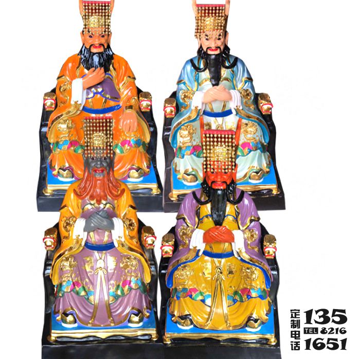 玻璃鋼彩繪寺廟四海龍王雕塑 玻璃鋼彩繪寺廟四海龍王雕塑