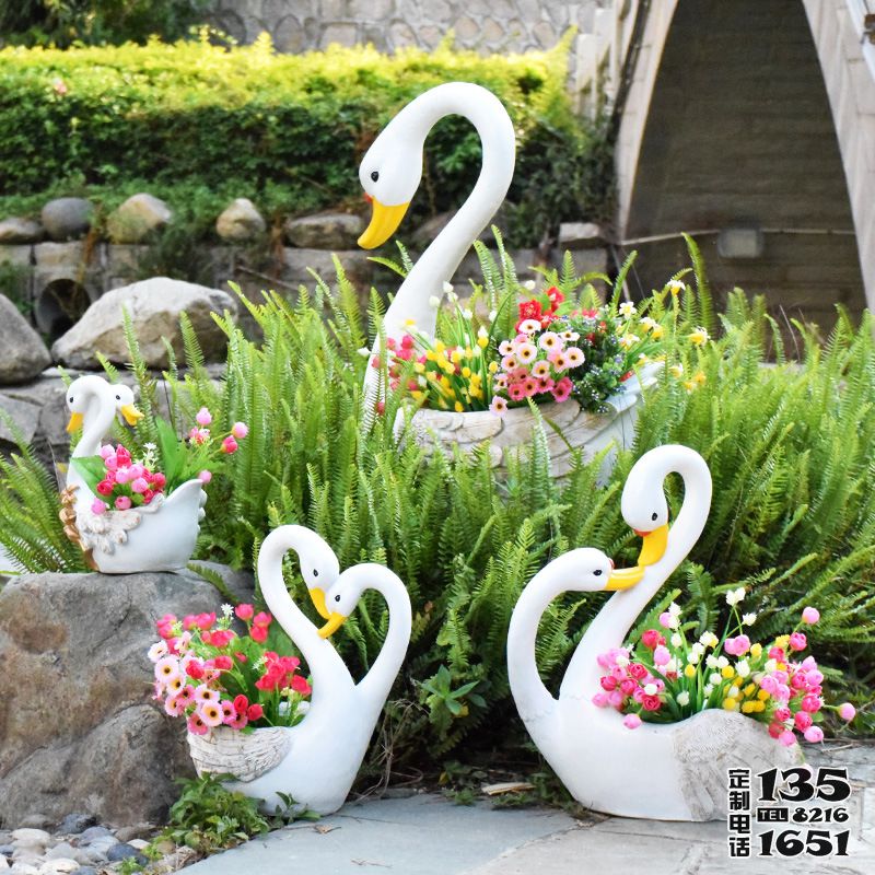庭院玻璃鋼天鵝公園景觀創(chuàng)意擺件花盆雕塑 庭院玻璃鋼天鵝公園景觀創(chuàng)意擺件花盆雕塑