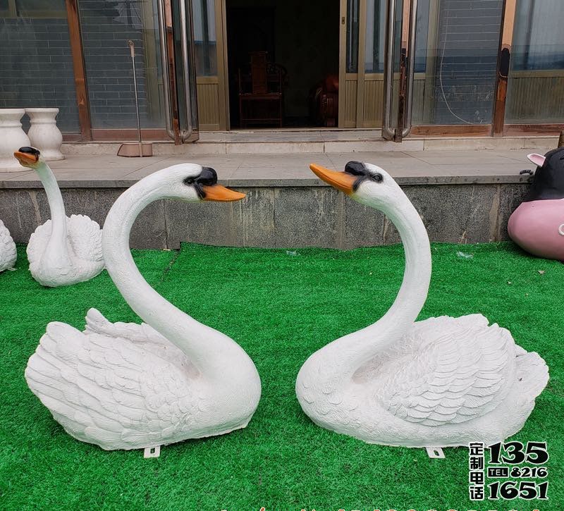 公園玻璃鋼仿真天鵝雕塑 公園玻璃鋼仿真天鵝雕塑